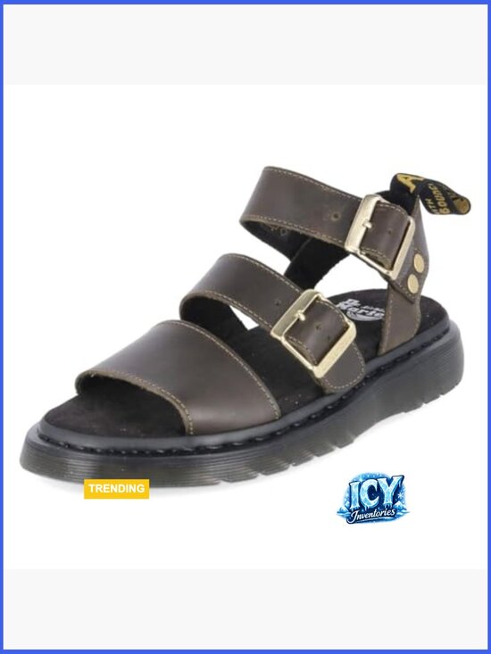 Leather Gladiator Sandals with Adjustable Buckle Straps main image 7